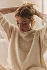 Beige Slouchy Knit Sweater