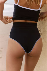Black Sporty Tankini Sets