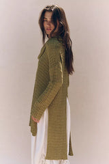 Olive Green Knit Sweater Dress