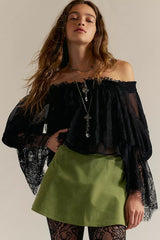 Green Solid Mini Skort