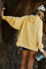 Yellow Oversized Hooded Sweatshirt