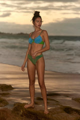 Color Block Push Up Bikini Sets