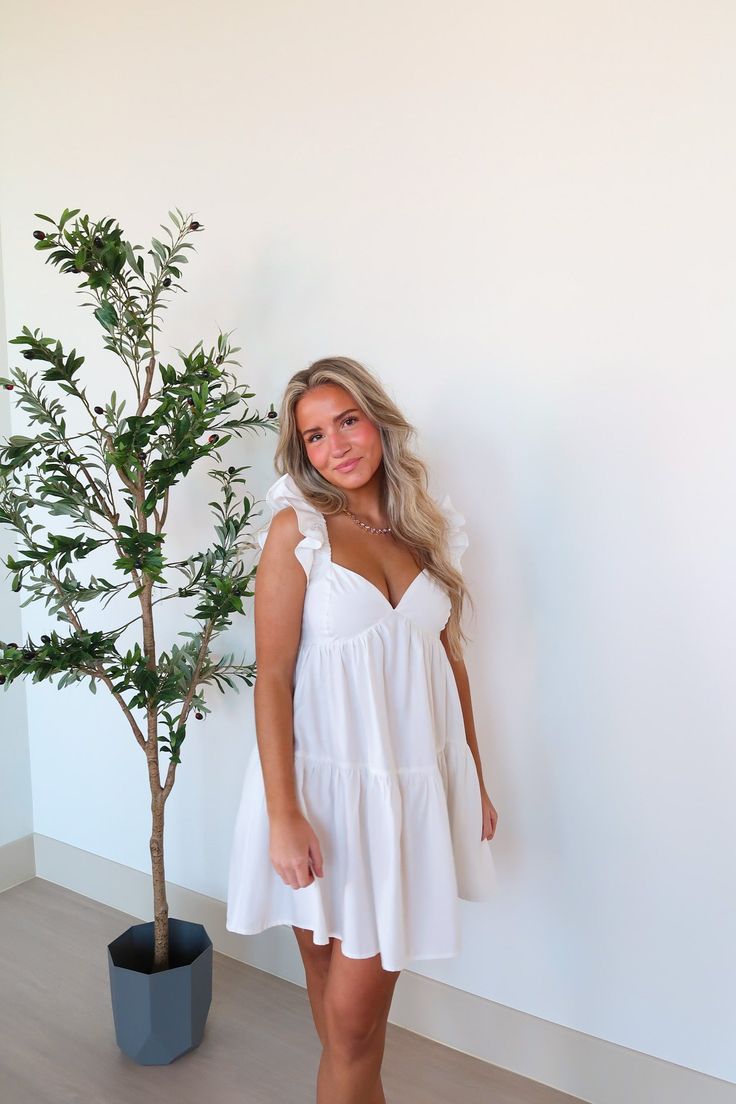 White Babydoll Mini Dress