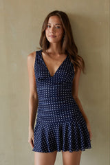 Delicate Polka Dot Mini Dress