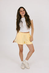 Yellow Casual Withdraw Shorts