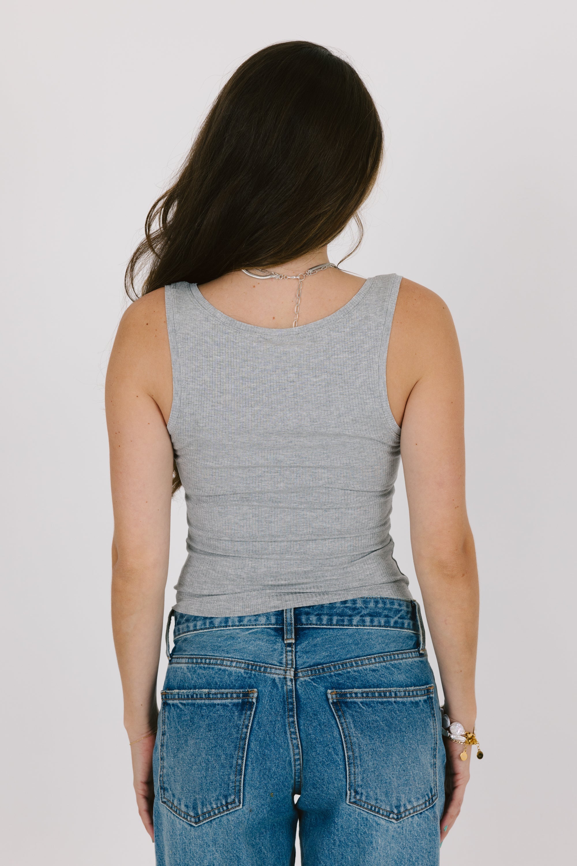 Grey Knit Tank Top