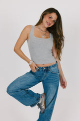 Grey Knit Tank Top