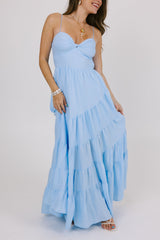 Baby Blue Slip Maxi Dress