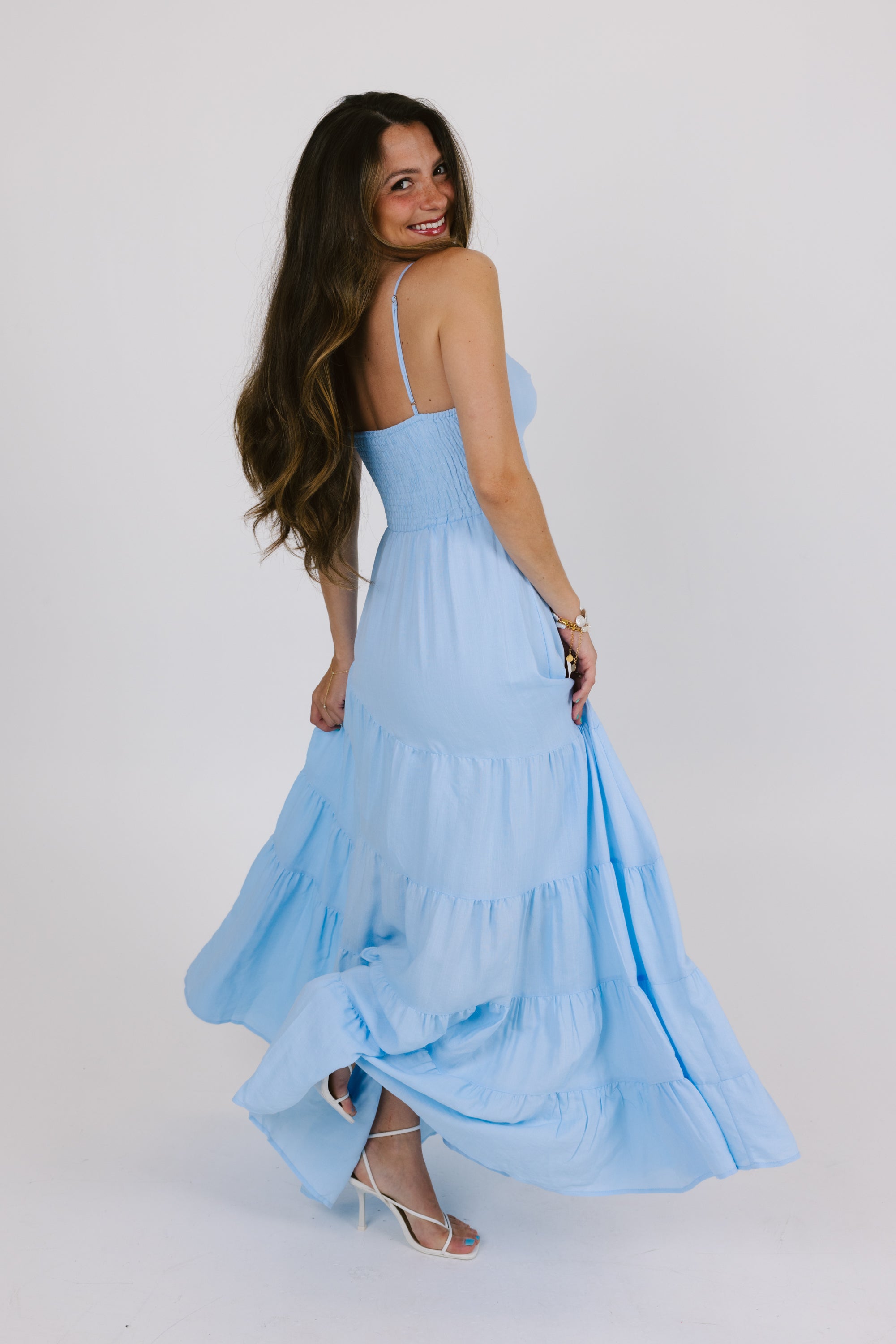 Baby Blue Slip Maxi Dress
