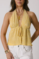 Yellow Striped Tank Top