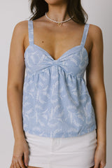 Dainty Blue Floral Cami Top