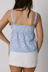 Dainty Blue Floral Cami Top