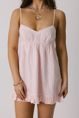 Baby Pink Slip Mini Dress
