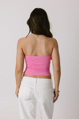 Pink Strapless Bandeau Top
