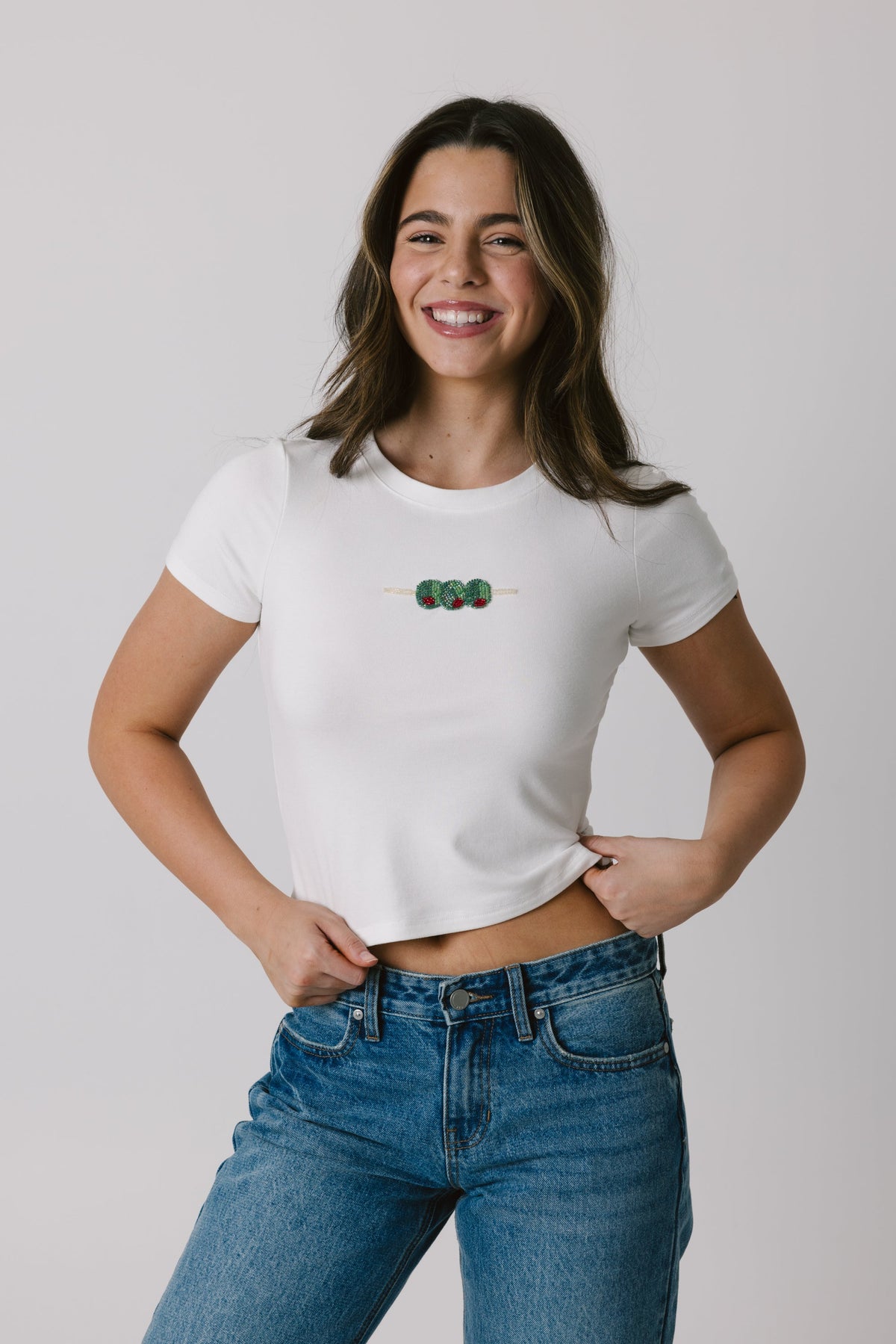 Graphic Print Crop Tee