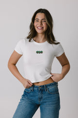 Graphic Print Crop Tee