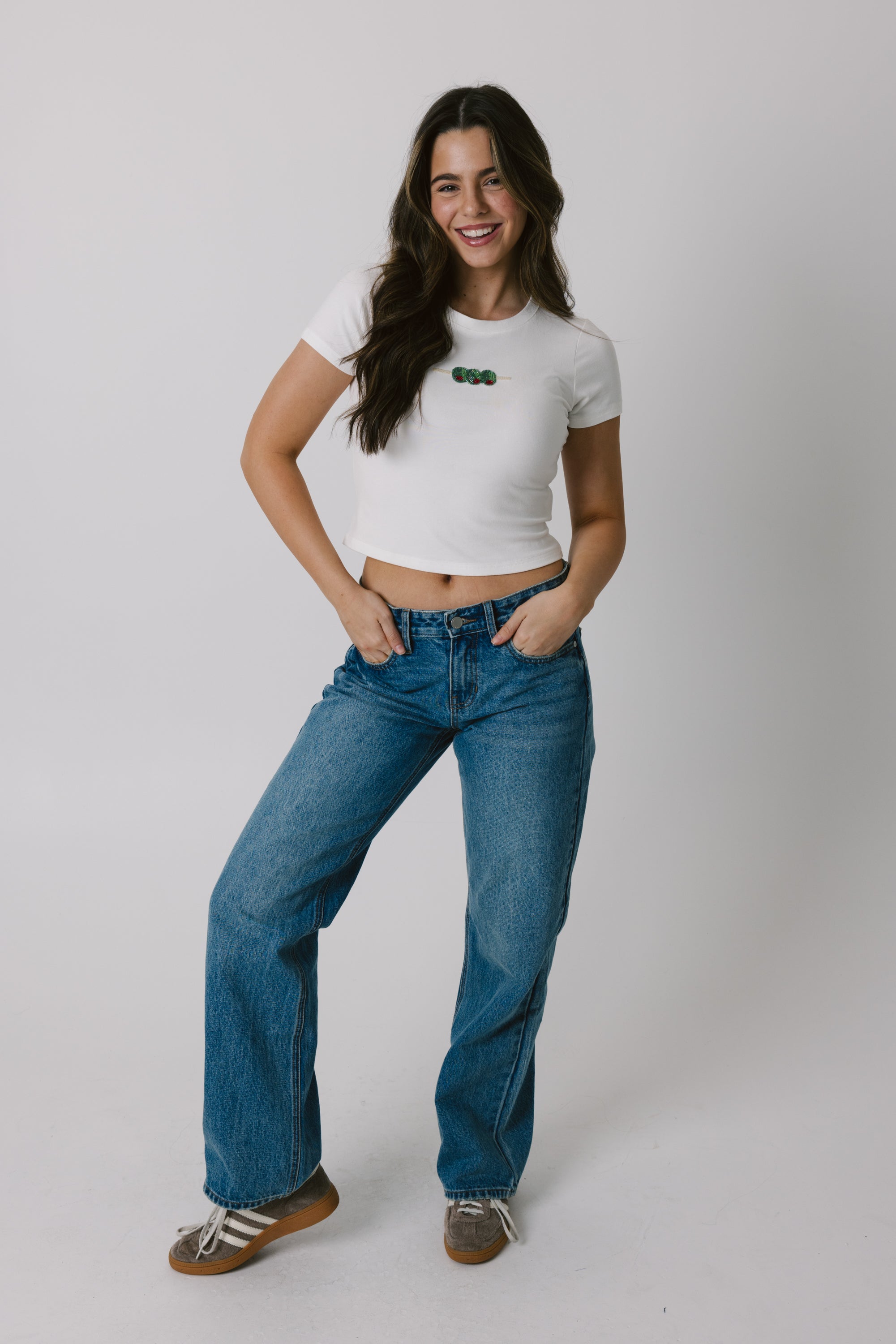 Graphic Print Crop Tee