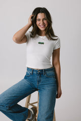 Graphic Print Crop Tee
