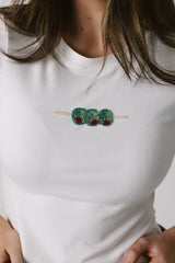 Graphic Print Crop Tee
