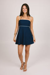 Navy Blue Slip Dress