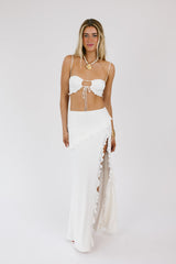 White Front-Tie Cami Top