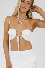 White Front-Tie Cami Top