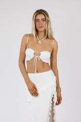 White Front-Tie Cami Top