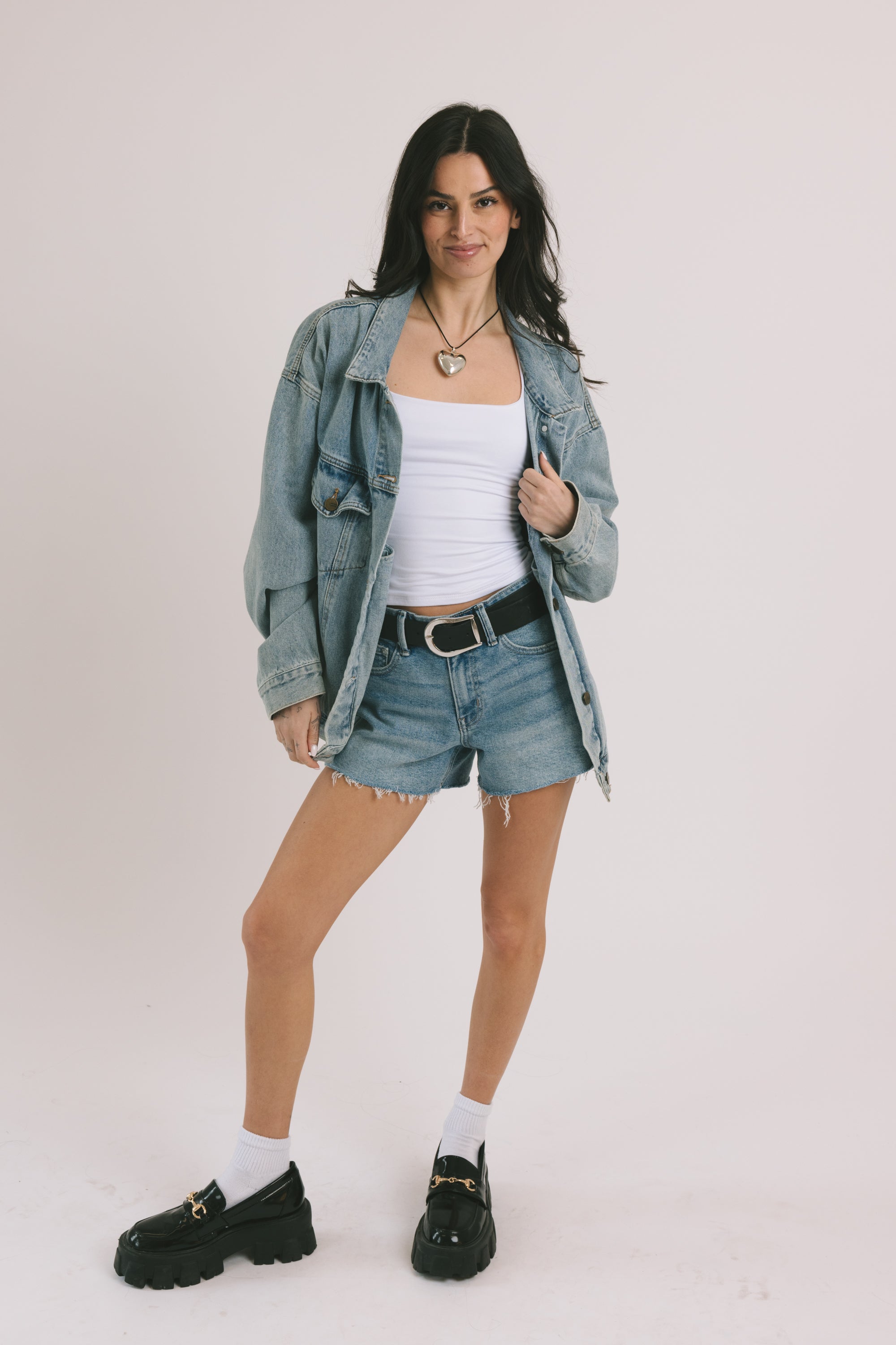 Vintage Blue Denim Shorts
