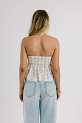 Floral Print Front-Tie Top