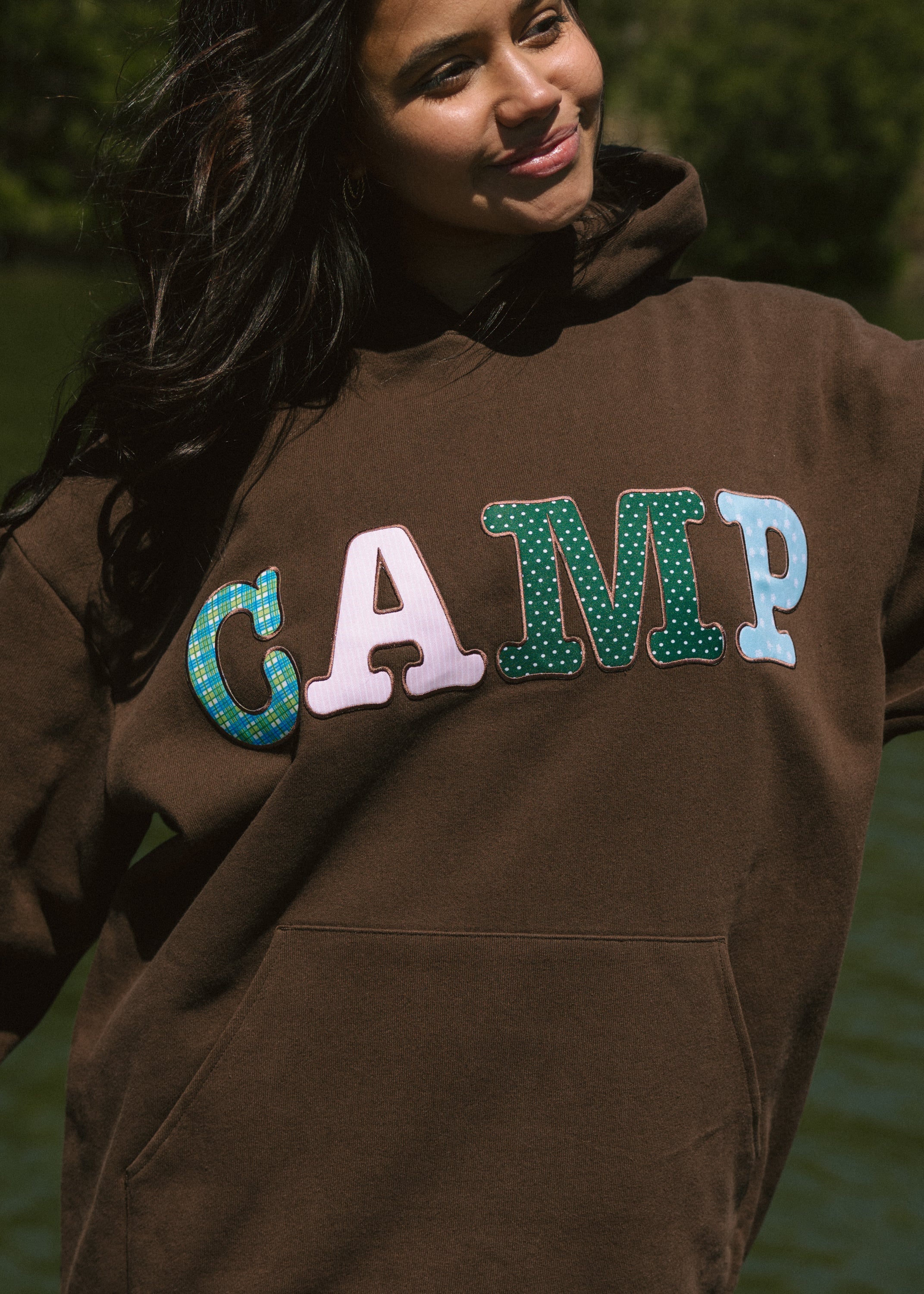 Brown Camp Hooded Sweatshirt