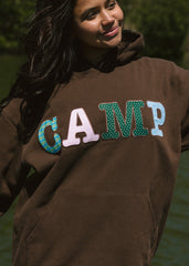 Brown Camp Hooded Sweatshirt