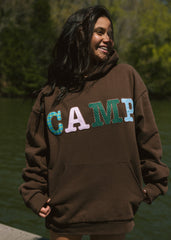 Brown Camp Hooded Sweatshirt
