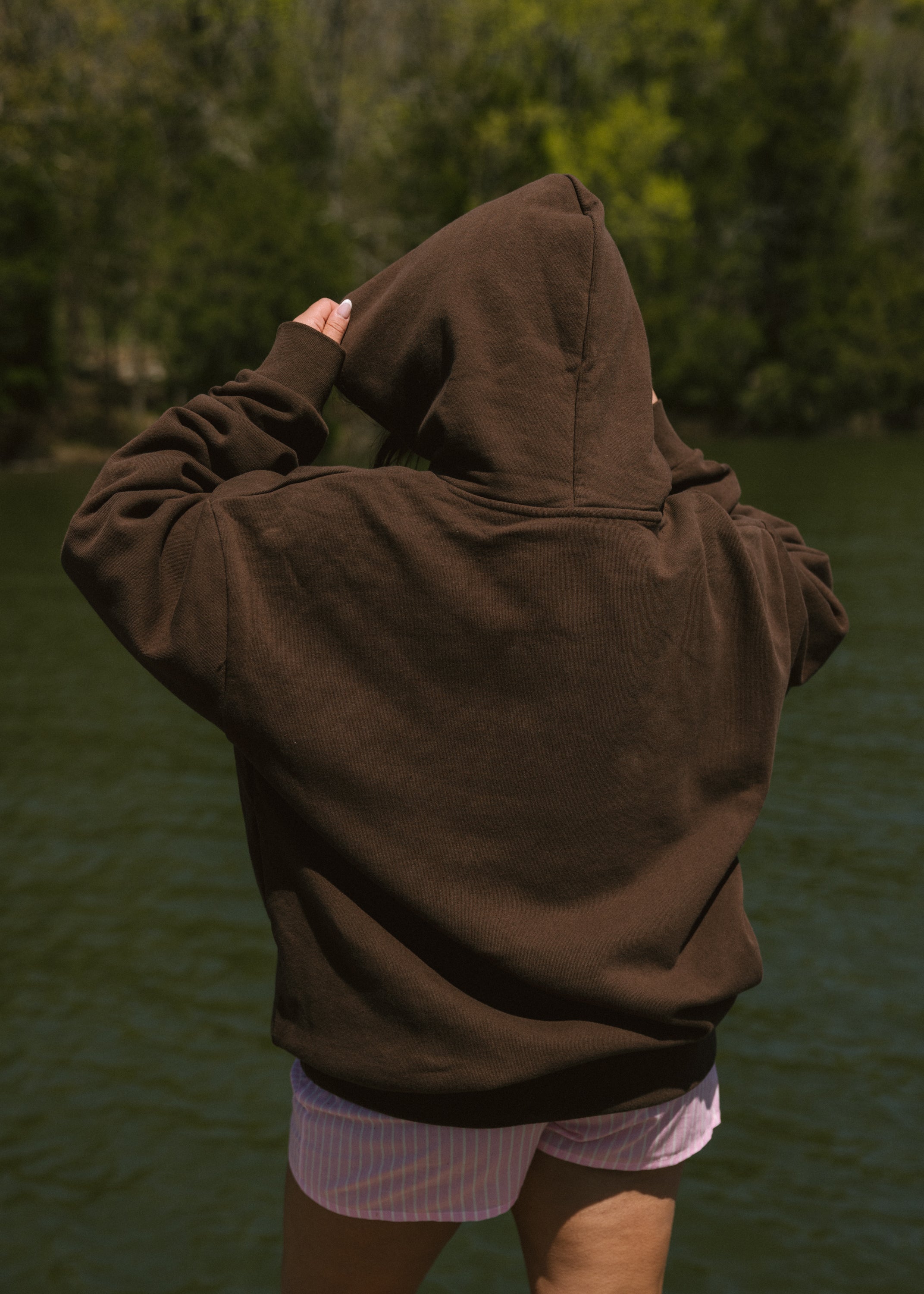 Brown Camp Hooded Sweatshirt