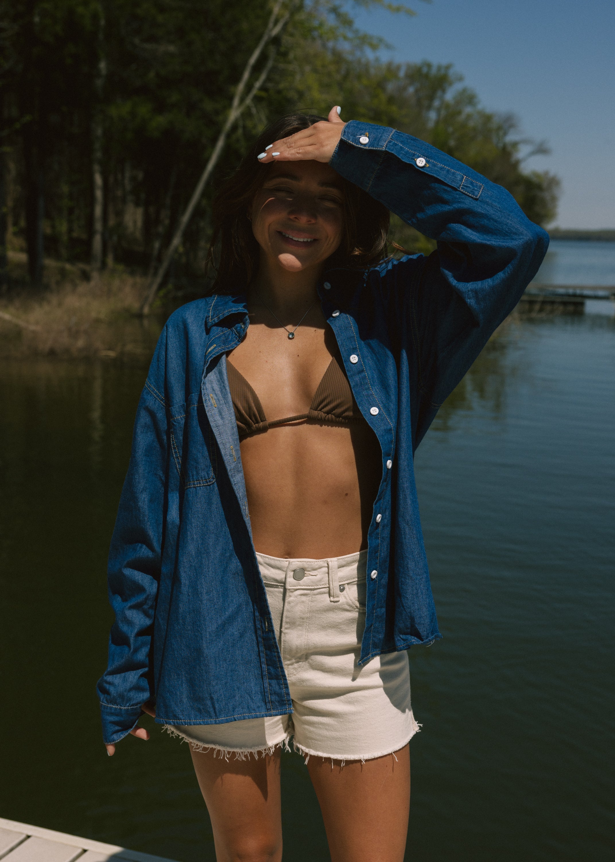 Blue Denim Button Down Jacket
