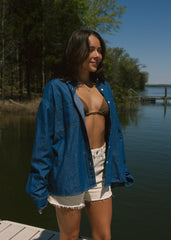Blue Denim Button Down Jacket