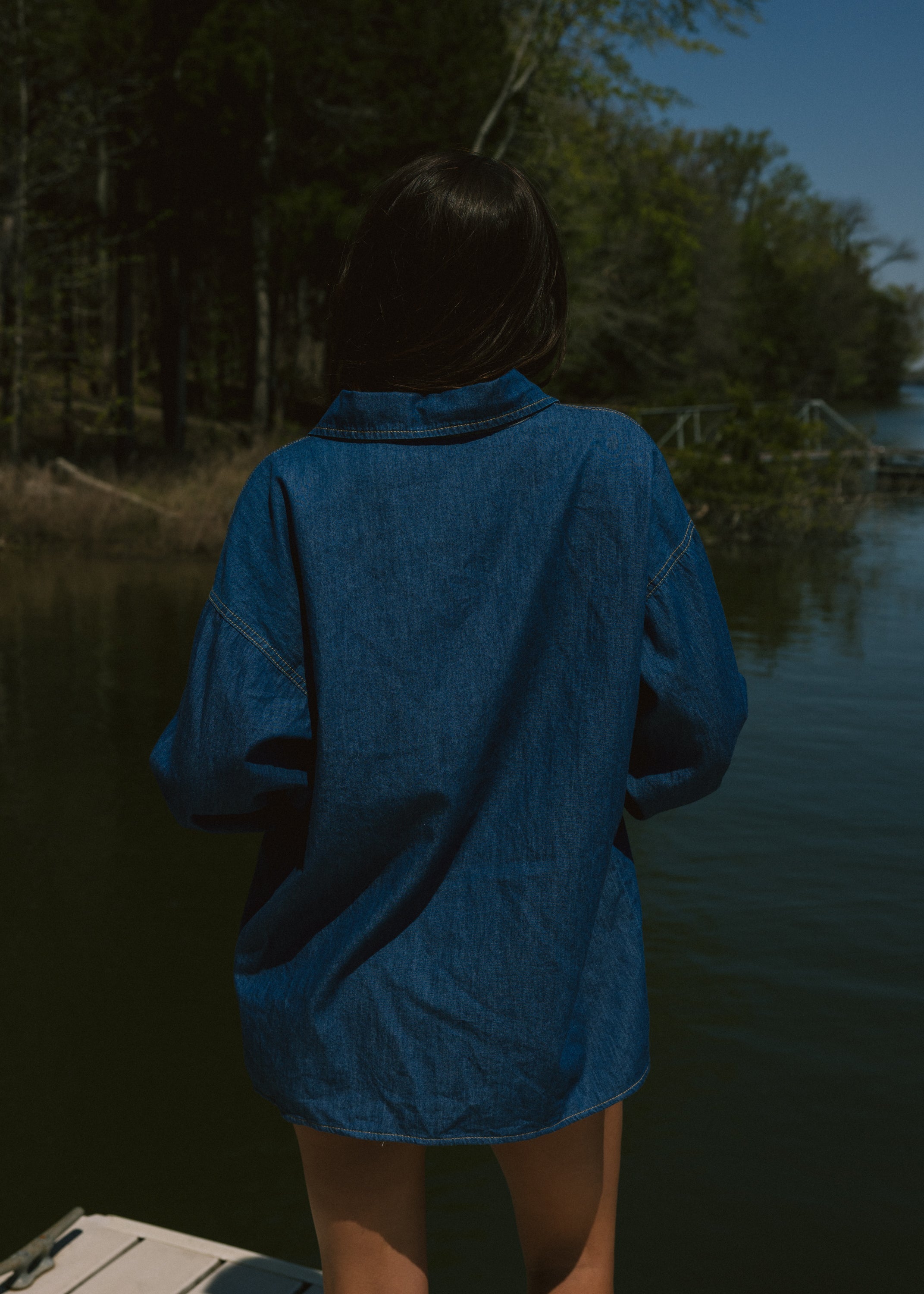 Blue Denim Button Down Jacket