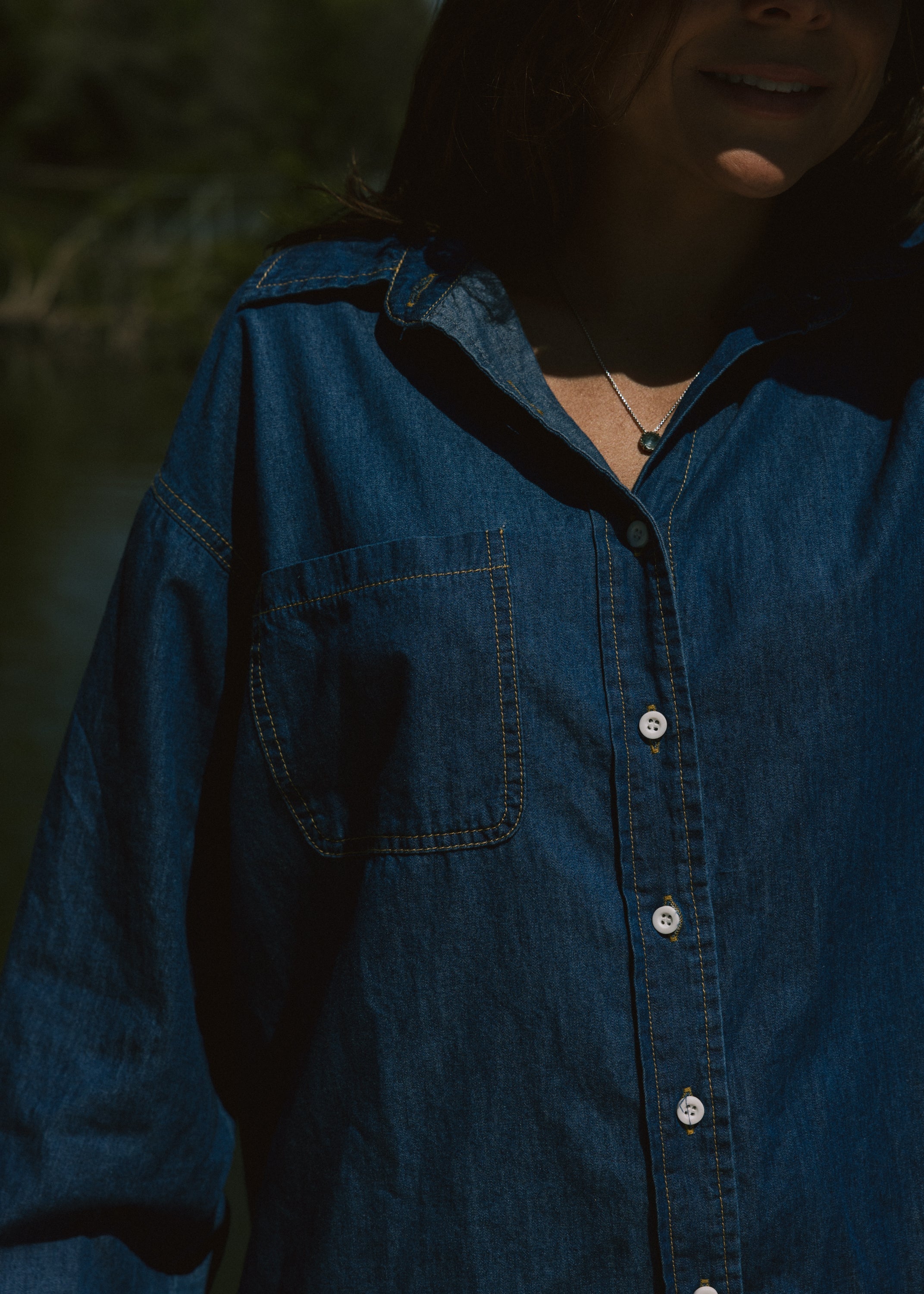 Blue Denim Button Down Jacket