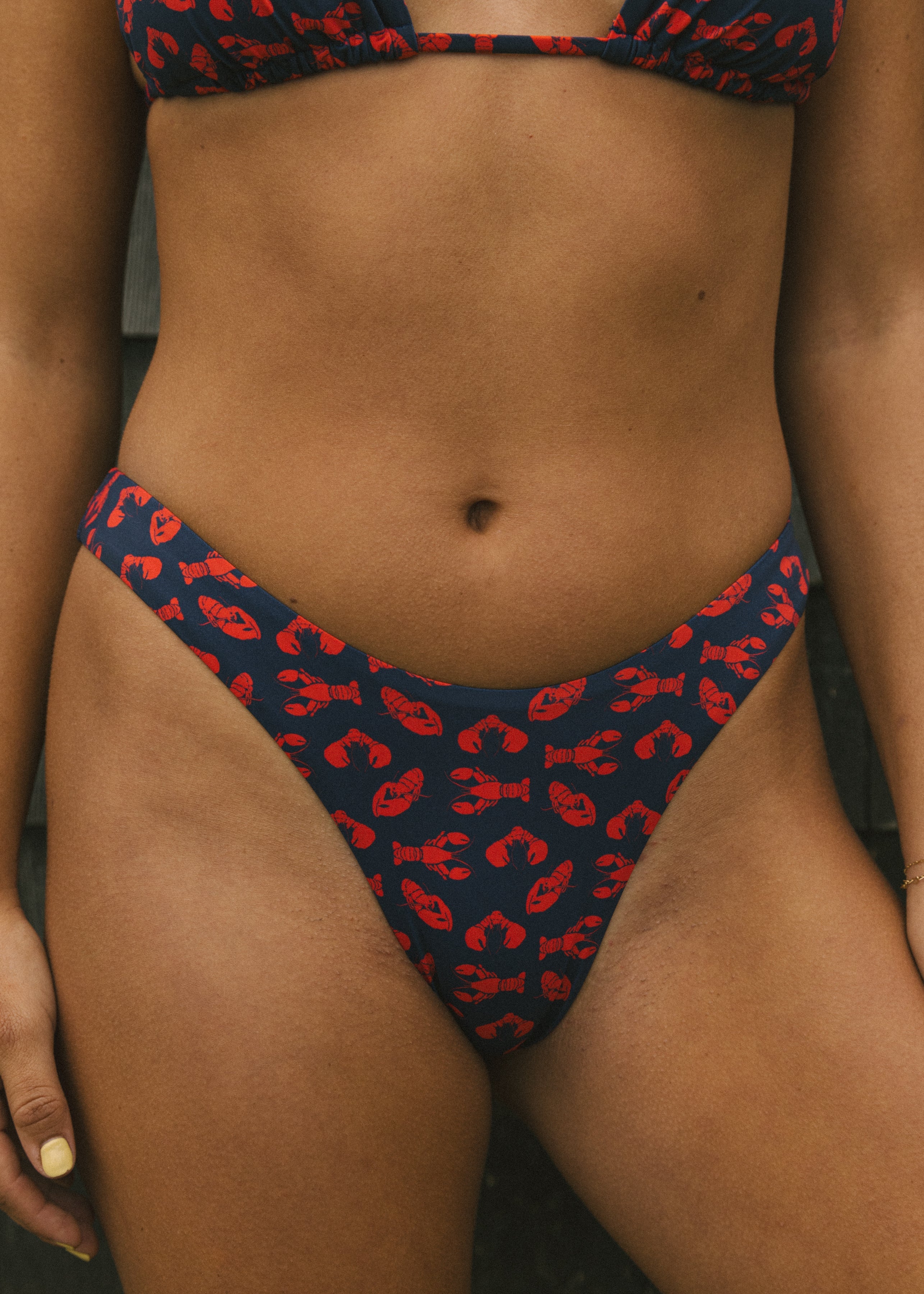 Red Floral Triangle Bikini Sets