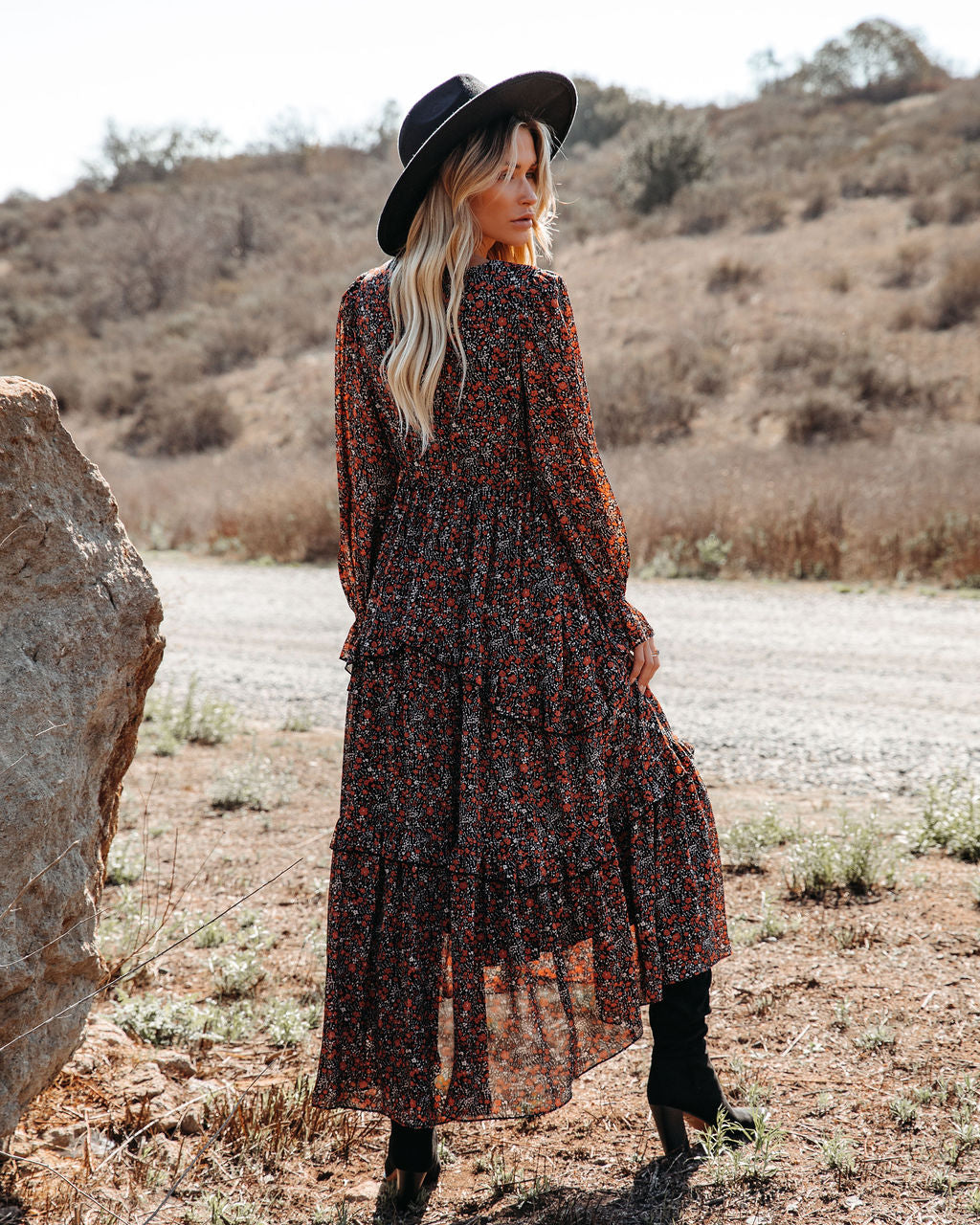 Artistry Pocketed Floral Ruffle Tiered Maxi Dress