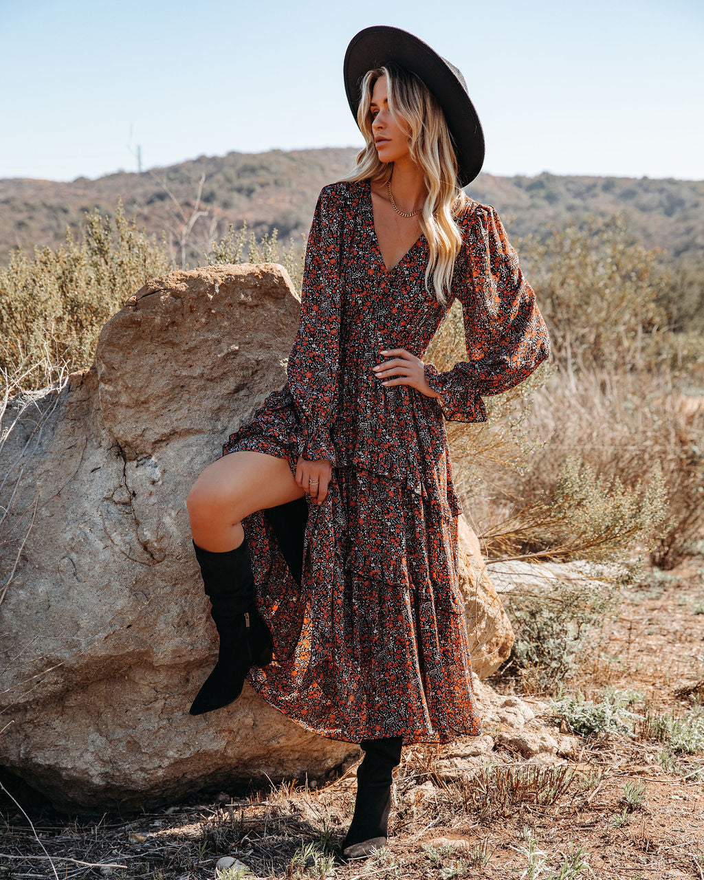 Artistry Pocketed Floral Ruffle Tiered Maxi Dress