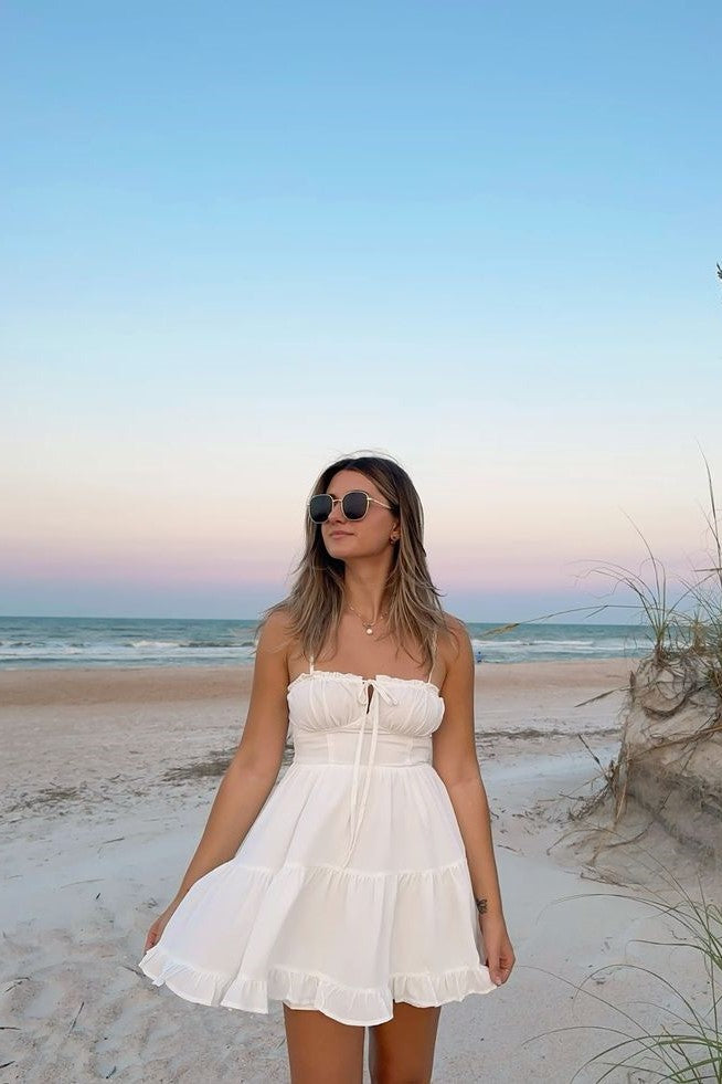 White Slip Mini Dress