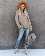 Light Khaki Knit Sweater