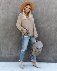 Light Khaki Knit Sweater