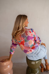 Patterned Colorful Button Down Shirt