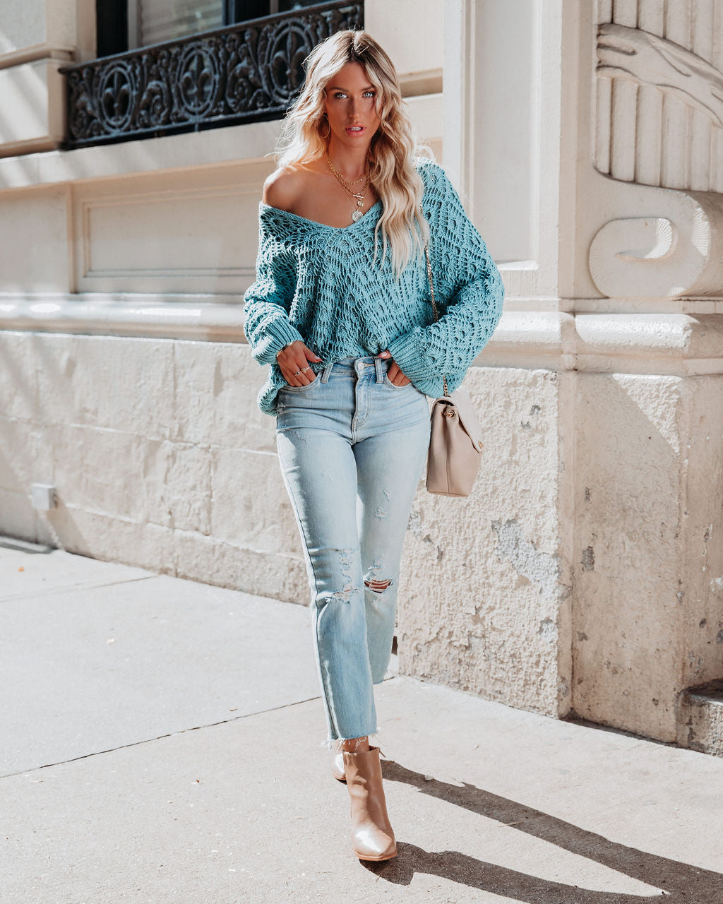 Cole Valley Chenille Sweater - Dusty Emerald - FINAL SALE