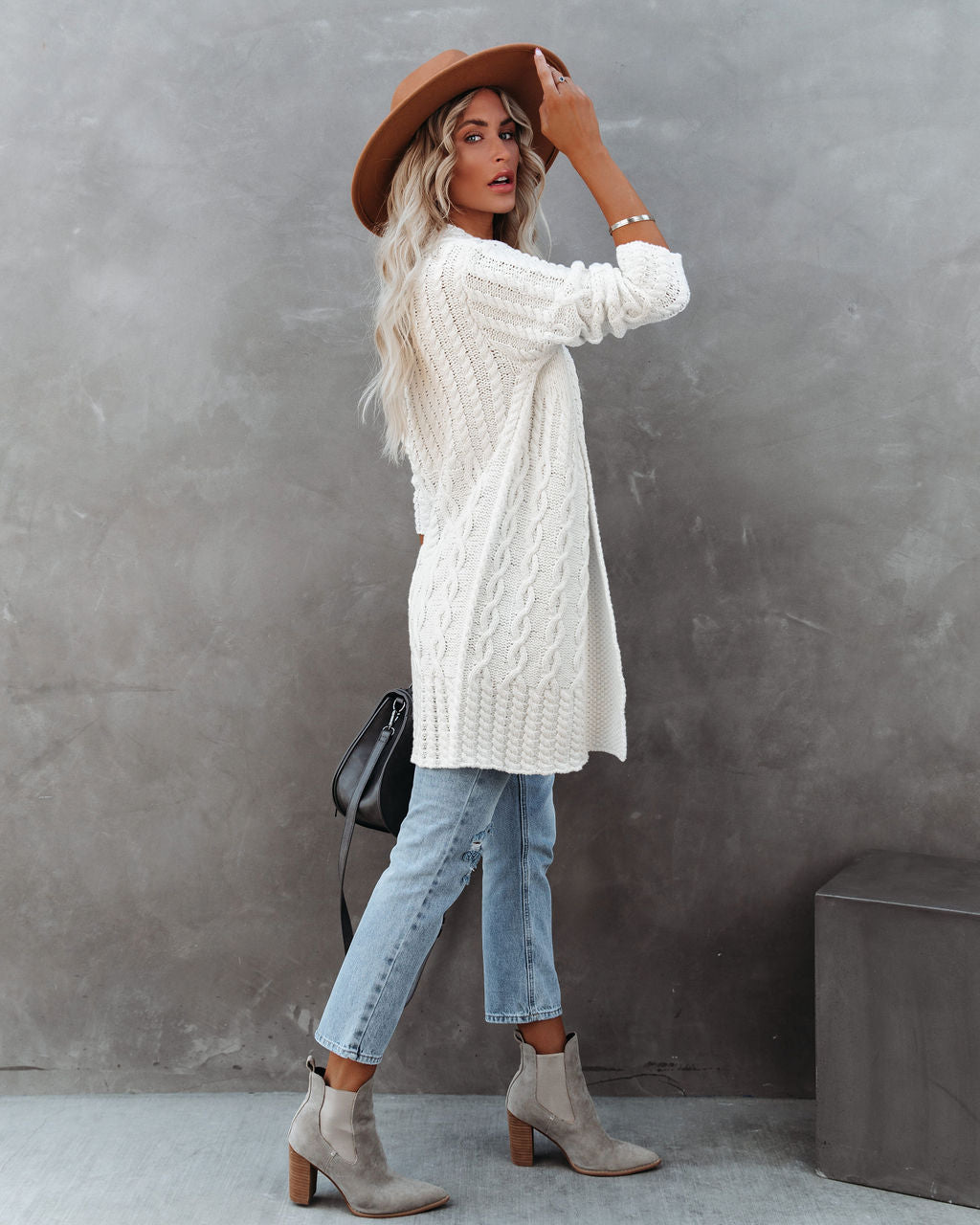 Corben Cotton Blend Cable Knit Cardigan - FINAL SALE