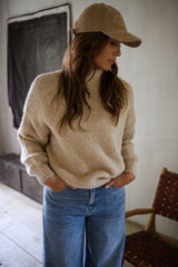 Beige Drop Shoulder Sweater