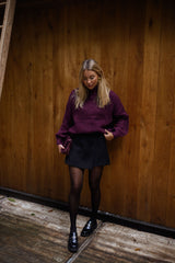 Black Asymmetrical Mini Skort