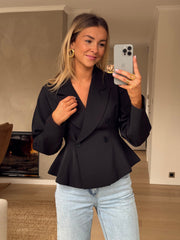 Black Peplum Blazer