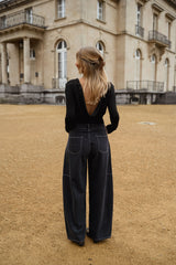 Black Drapery Back T-shirt
